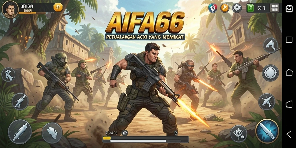 Tampilan gameplay aksi yang mendebarkan dari AIFA66.
