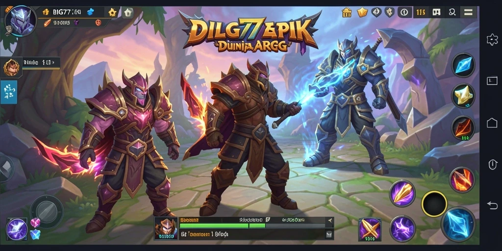 Tampilan menarik dari gameplay intense dan strategi di BIG77.