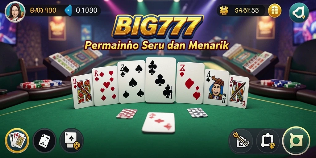 Tampilan gameplay domino yang mendebarkan dan interaktif
