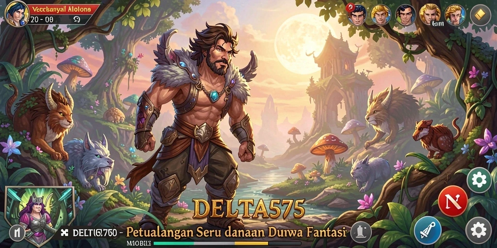 Gameplay DELTA575 menampilkan petualangan mendebarkan di dunia fantasi.