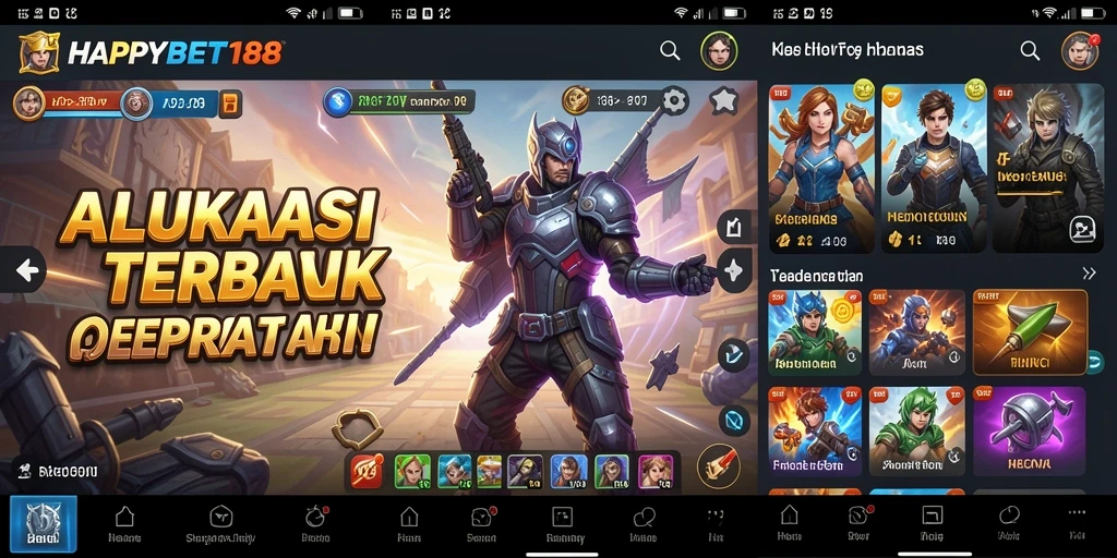 Tampilan antarmuka utama HAPPYBET188 yang memudahkan penggunaan.