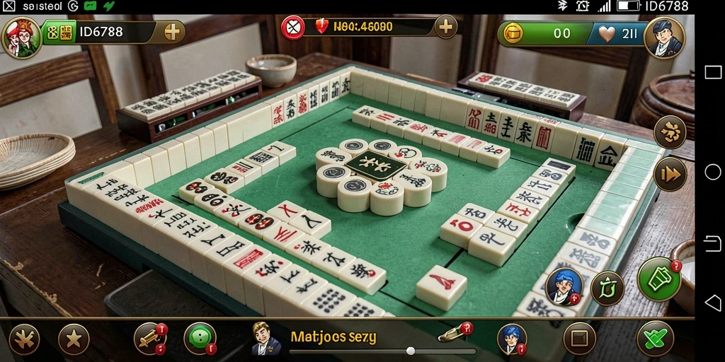 Tampilan gameplay ID6788 dalam permainan Mahjong yang seru.
