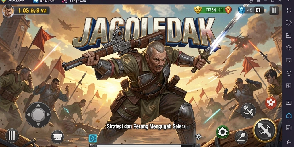 Tampilan gameplay menarik dari JAGOLEDAK dengan aksi strategis.