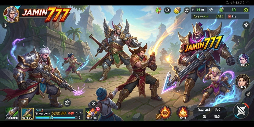 Screenshot menampilkan aksi pertarungan seru dalam game SLG.