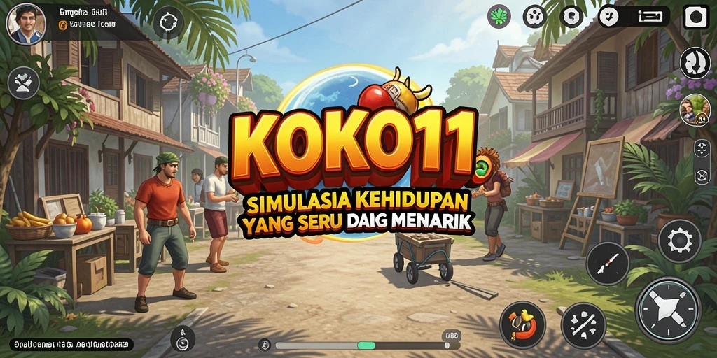 Tampilan gameplay KOKO11 yang menunjukkan interaksi karakter dalam dunia virtual.