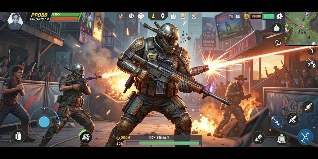 Tangkapan layar menunjukkan momen seru dalam gameplay Battle Royale LPO88.