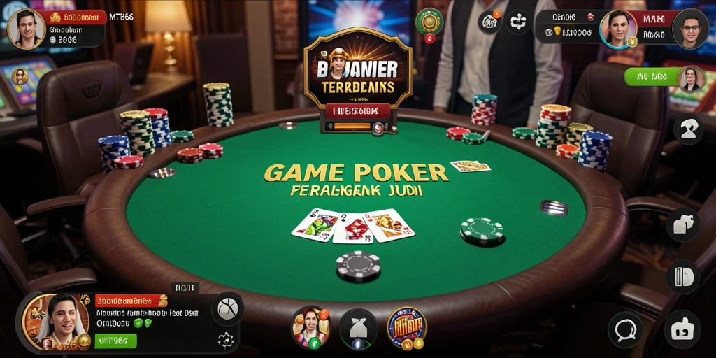 Screenshot utama MT966 menampilkan aksi seru permainan Poker.