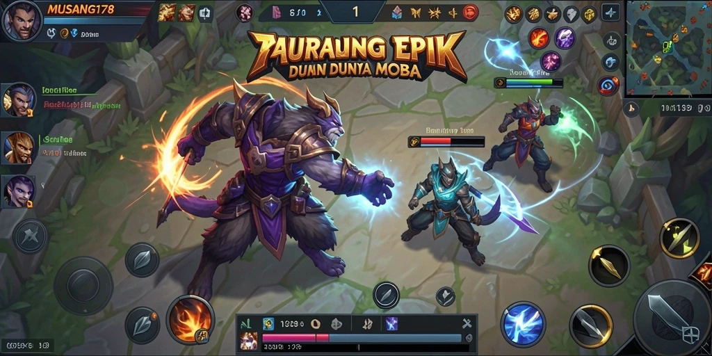 Screenshot gameplay <strong>MUSANG178</strong> dengan aksi pertarungan yang seru dan karakter heroik.