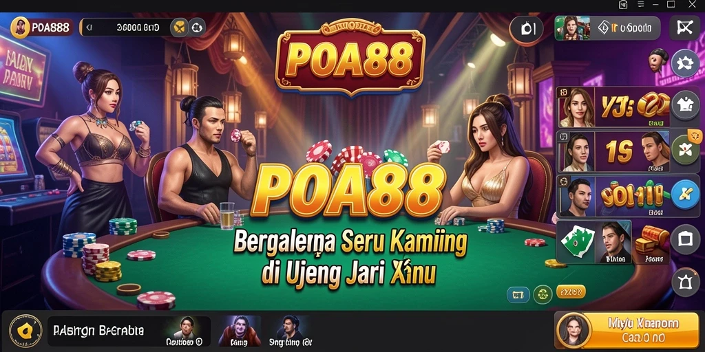 Tampilan screenshot POA88 menampilkan gameplay menarik di kasino.