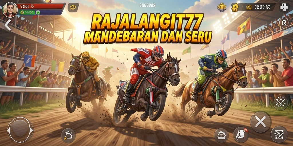 Tampilan gameplay balapan seru di RAJALANGIT77 yang memacu adrenalin.