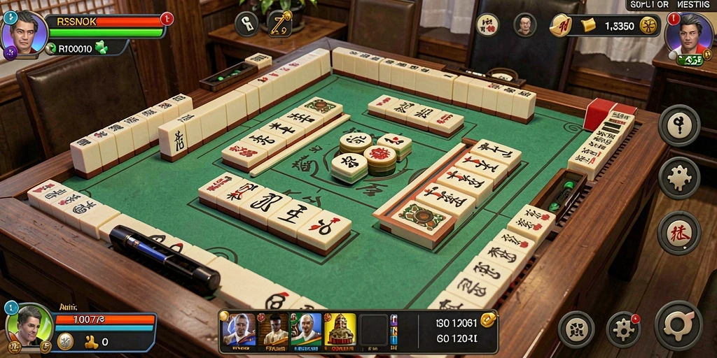Tampilan gameplay RSNOK menampilkan suasana menegangkan dalam permainan Mahjong.