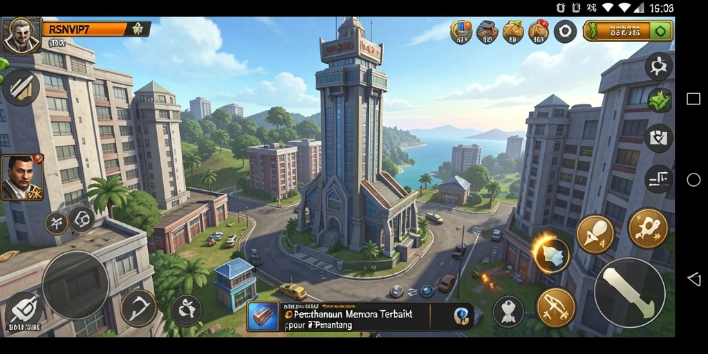 Tampilan menakjubkan dari gameplay Tower Defense RSNVIP7.