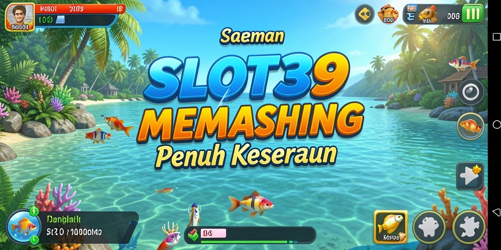 Screenshot gameplay SLOT39 yang memperlihatkan aksi memancing yang mendebarkan.