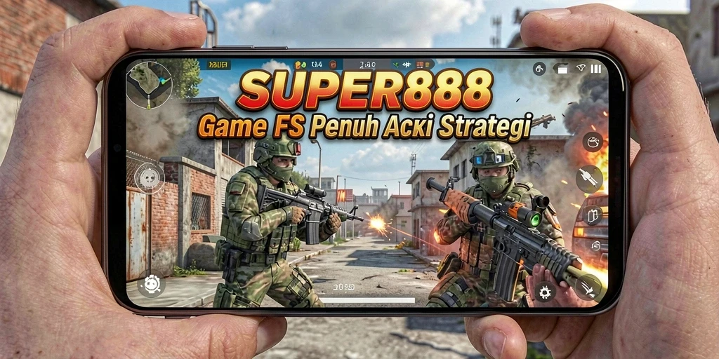 Screenshot gameplay SUPER88 menampilkan aksi tembak-menembak yang seru.