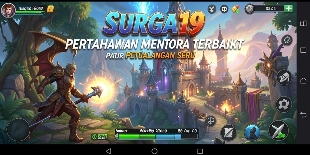 Gameplay seru SURGA19 dengan menara pertahanan yang strategis.