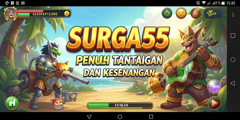 Screenshot menunjukkan gameplay seru dan menegangkan dari SURGA55.