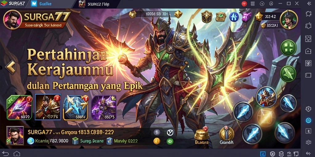 Tampilan menarik dari gameplay SURGA77 yang menampilkan strategi Tower Defense yang mendebarkan.