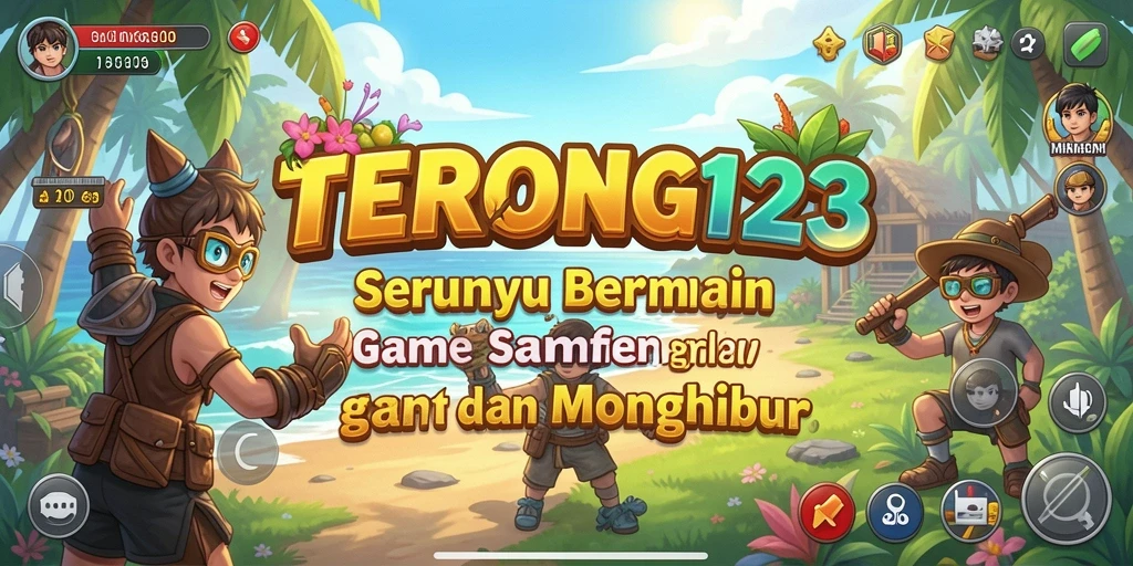 Tampilan gameplay <strong>TERONG123</strong> yang ceria dan penuh warna.
