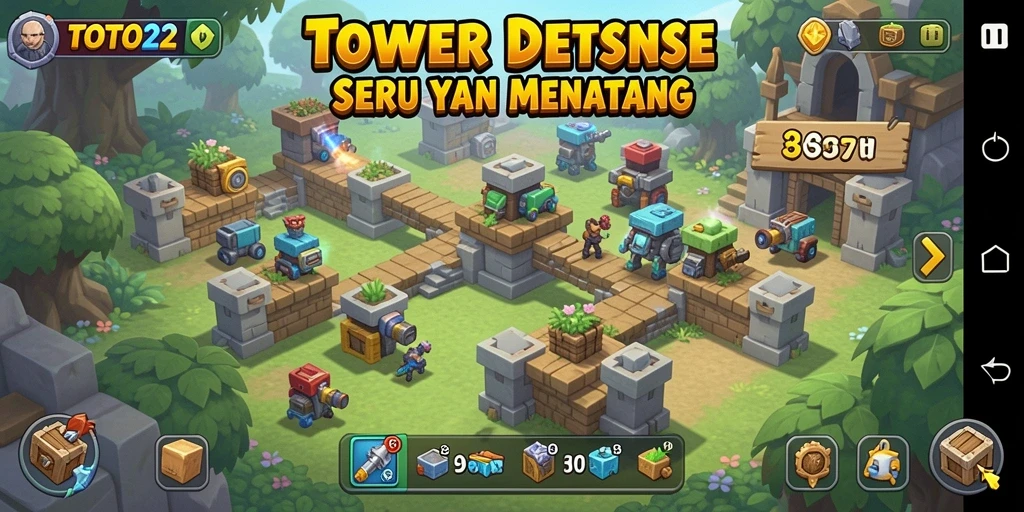 Menara pertahanan beraksi dalam gameplay TOTO22 yang menegangkan.