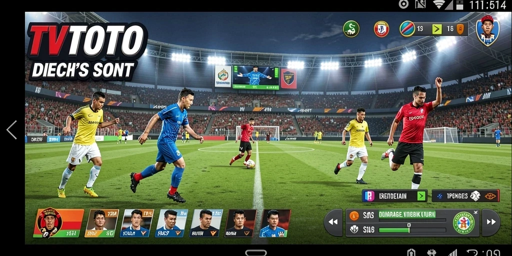 Screenshot gameplay <strong>TVTOTO</strong> menampilkan aksi olahraga yang mendebarkan.
