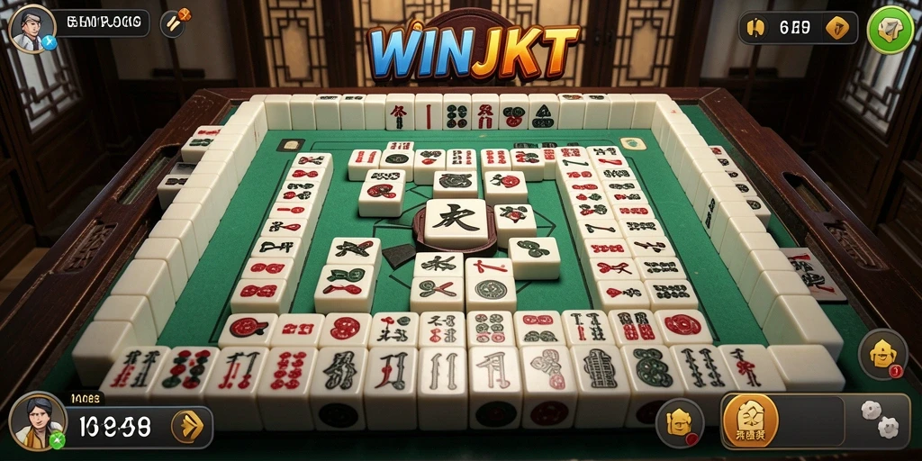 Screenshot gameplay WINJKT yang menampilkan suasana Mahjong yang seru.