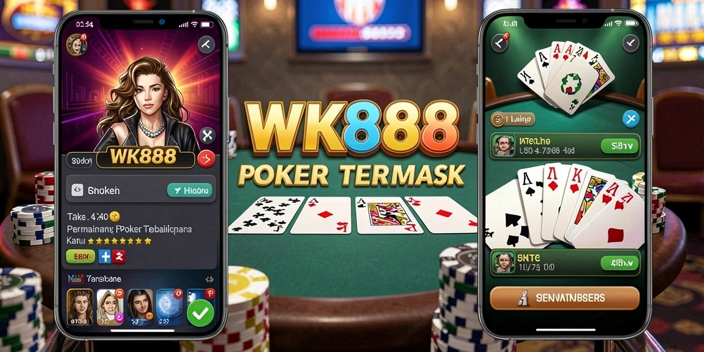 Tampilan gameplay poker yang seru di WK888.